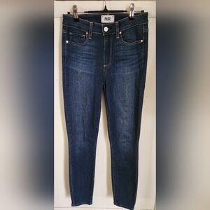 Paige Dark Blue Denim Jeans